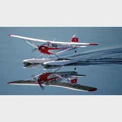 FMS Piper J3 Cub V4 PNP incl. Schwimmer - 140 cm - Combo incl. Reflex Gyro System