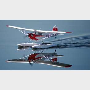 FMS Piper J3 Cub V4 PNP incl. Schwimmer - 140 cm - Combo incl. Reflex Gyro System