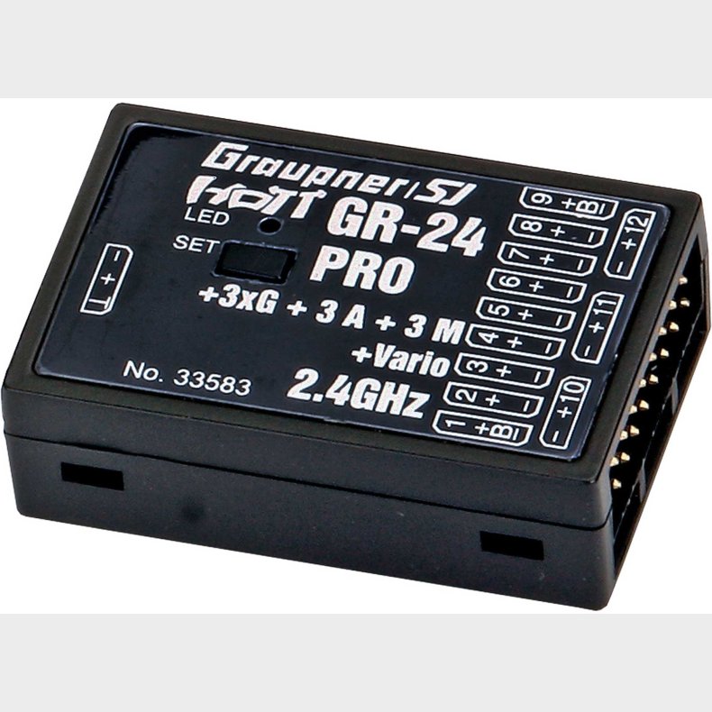 GR-24 PER 3XG + 3A + 3M + VARIO 2,4GHZ HOTT WITH 3-AXIS GYRO AND VARIO RECEIVER