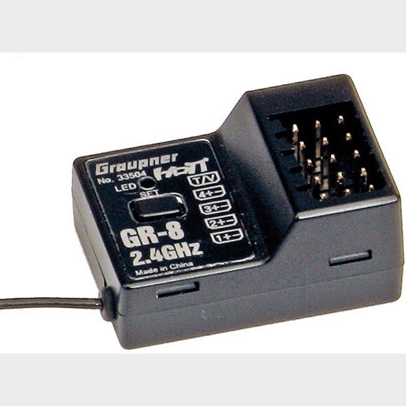 RECEIVER GR-8 HOTT 2.4 GHZ RACE 4 CHANNL