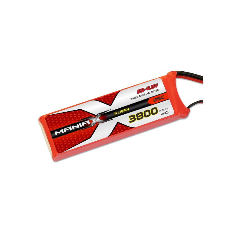 ManiaX LiFePO4 2S 3800mAh 6,6V RX 25C