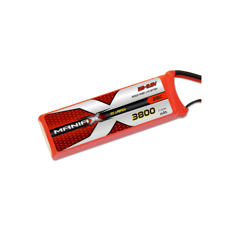 ManiaX LiFePO4 3S 3800mAh 9,9V RX 25C