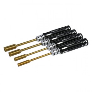 Nut Driver Set 4.0 / 5.5 / 7.0 / 8.0mm HSS Titan plated