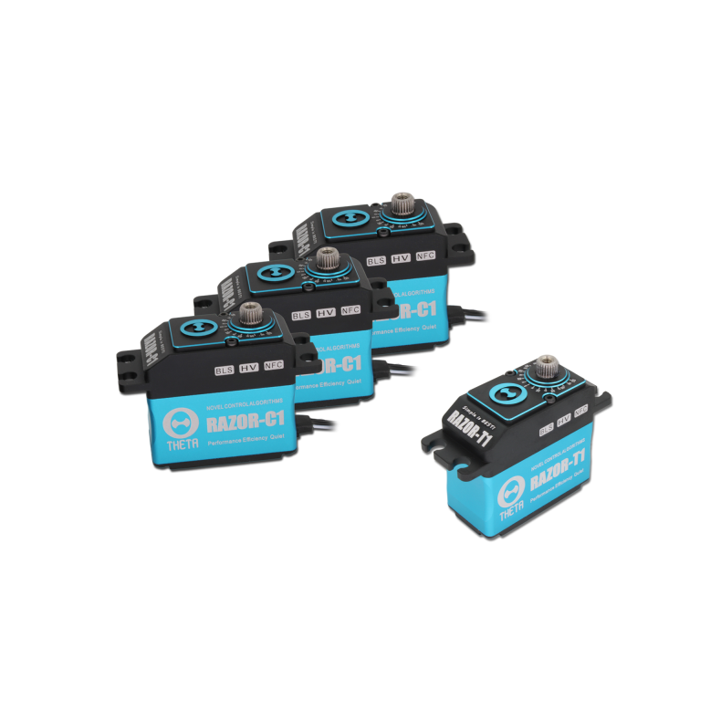 THETA RAZOR HELI SET 3x C1 / 1x T1 Brushless HV Servo with NFC