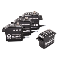 THETA RAZOR HELI SET 3x C1 / 1x T1 Black Brushless HV Servo with NFC