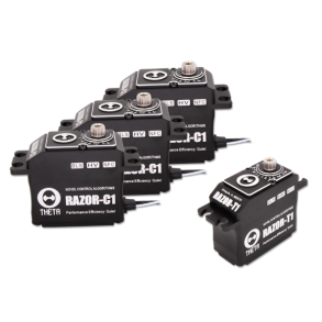 THETA RAZOR HELI SET 3x C1 / 1x T1 Black Brushless HV Servo with NFC