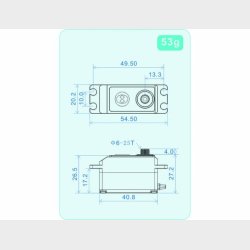 THETA RAZOR Low-Profile  HELI SET 3x D1 / 1x DT1 Brushless HV Servo with NFC