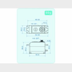 THETA RAZOR Low-Profile  HELI SET 3x DH1 / 1x TH1 Brushless HV Servo with NFC