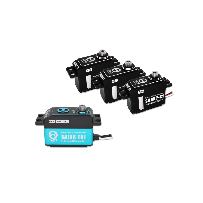 THETA HELI SET 3x SABRE-C1 / 1x RAZOR TH1 LP BLS HV Servo with NFC
